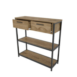 Decorotika Latho Modern Dresser With Metal Shelves And Drawers-Oud&oak - thumbnail 6
