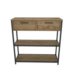 Decorotika Latho Modern Dresser With Metal Shelves And Drawers-Oud&oak - thumbnail 5