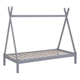 SlumberWorx Harry Kids Childrens Wooden Teepee Tent Single Bed Frame (Grey) - thumbnail 2