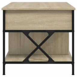 Berkfield Coffee Table Sonoma Oak 100X55X50 Cm Engineered Wood And Metal - thumbnail 6