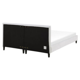 Beliani Bed Velvet Fitou 160 X 200 Cm (Eu King Size) White - thumbnail 6