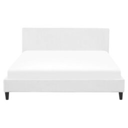 Beliani Bed Velvet Fitou 160 X 200 Cm (Eu King Size) White - thumbnail 5