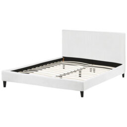 Beliani Bed Velvet Fitou 160 X 200 Cm (Eu King Size) White - thumbnail 4