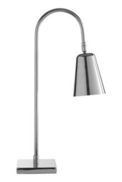 Orsina Sleek Silver Table Lamp, Slim Modern Desk Light For Home Office, Functional And Stylish Lighting Accent - thumbnail 1