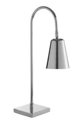 Orsina Sleek Silver Table Lamp, Slim Modern Desk Light For Home Office, Functional And Stylish Lighting Accent - thumbnail 3