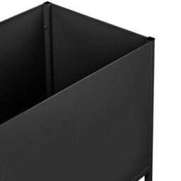 Beliani Raised Planter Box Black Rectangular Metal 70Cm X 30Cm X 100Cm - thumbnail 5