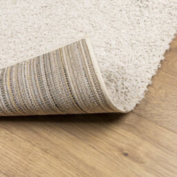 Berkfield Shaggy Rug Pamplona High Pile Modern Cream 140X200 Cm - thumbnail 5