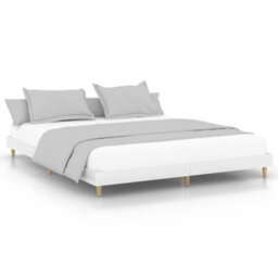 Berkfield Bed Frame High Gloss White 200X200 Cm Engineered Wood - thumbnail 2