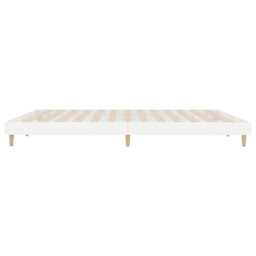 Berkfield Bed Frame High Gloss White 200X200 Cm Engineered Wood - thumbnail 7