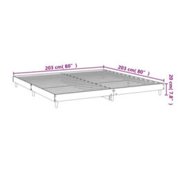 Berkfield Bed Frame High Gloss White 200X200 Cm Engineered Wood - thumbnail 9