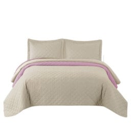 Bedspread Tutumi Inez Beige Pink 220X240 - thumbnail 1