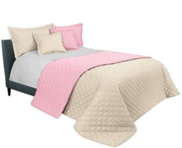 Bedspread Tutumi Inez Beige Pink 220X240 - thumbnail 2