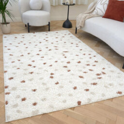 The Rugs Moodi Shaggy Light Beige/terra Biscotti Rug Runner Dots Thick High Pile For Living Rooms, Bedrooms, Hallways, Kitchens - thumbnail 7