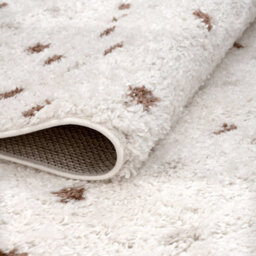The Rugs Moodi Shaggy Light Beige/terra Biscotti Rug Runner Dots Thick High Pile For Living Rooms, Bedrooms, Hallways, Kitchens - thumbnail 4