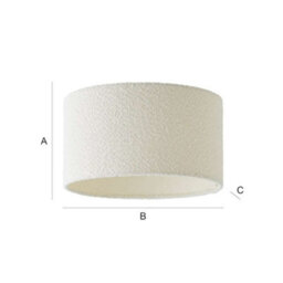 Valuelights Reni Cream Boucle Drum Ceiling Lamp Shade (D)35Cm - thumbnail 8