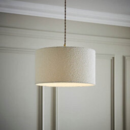 Valuelights Reni Cream Boucle Drum Ceiling Lamp Shade (D)35Cm - thumbnail 1