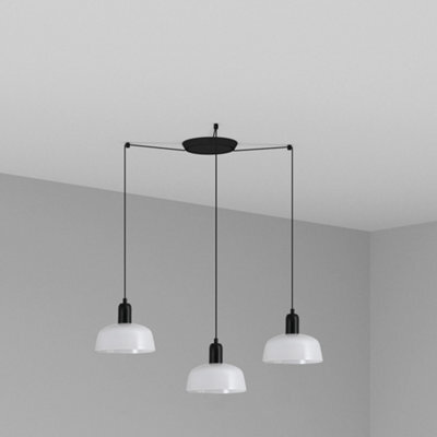 Luminosa Lighting Luminosa Tatawin Small 3 Light White Cluster Drop Pendant Lamp