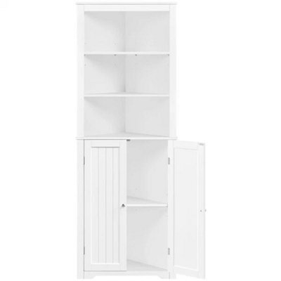 163 Cm Tall Bathroom Corner Cabinet With Door Cabinet And Adjustable Shelves - image 1