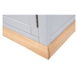Cabinet Bits Bomporto Light Grey 2 Drawer 2 Door Sideboard Brass Drop Handle - thumbnail 7
