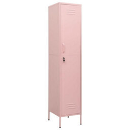 Berkfield Locker Cabinet Pink 35X46X180 Cm Steel - thumbnail 2