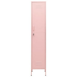 Berkfield Locker Cabinet Pink 35X46X180 Cm Steel - thumbnail 3