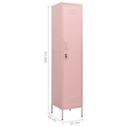 Berkfield Locker Cabinet Pink 35X46X180 Cm Steel - thumbnail 9