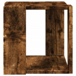Berkfield Coffee Table Smoked Oak 32X32X30 Cm Engineered Wood - thumbnail 5