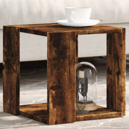 Berkfield Coffee Table Smoked Oak 32X32X30 Cm Engineered Wood - thumbnail 1