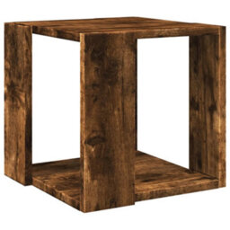 Berkfield Coffee Table Smoked Oak 32X32X30 Cm Engineered Wood - thumbnail 2