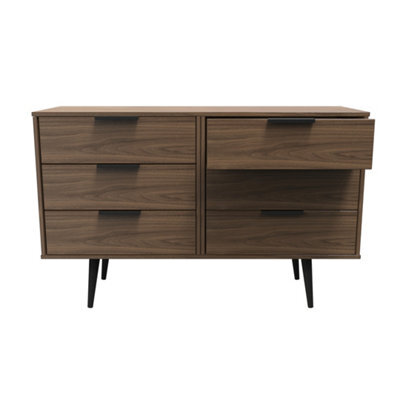 Fuji 6 Drawer Chest In Carini Walnut (Ready Assembled) - image 1