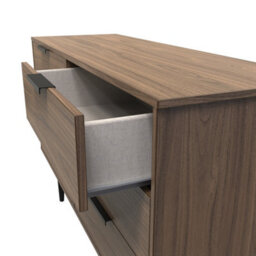 Fuji 6 Drawer Chest In Carini Walnut (Ready Assembled) - thumbnail 5