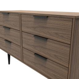 Fuji 6 Drawer Chest In Carini Walnut (Ready Assembled) - thumbnail 4