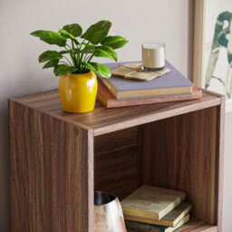 Lassic Vida Designs Oxford Walnut 4 Tier Cube Bookcase Freestanding Shelving Unit (H)1060mm (W)320mm (D)240mm - thumbnail 3