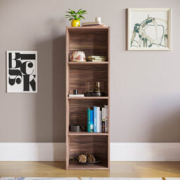 Lassic Vida Designs Oxford Walnut 4 Tier Cube Bookcase Freestanding Shelving Unit (H)1060mm (W)320mm (D)240mm - thumbnail 5