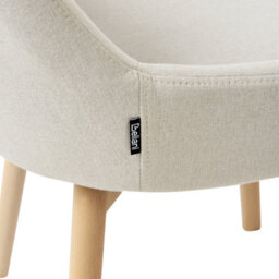 Beliani Set Of 2 Dining Chairs Melfort Fabric Off-White - thumbnail 8