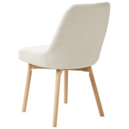 Beliani Set Of 2 Dining Chairs Melfort Fabric Off-White - thumbnail 6
