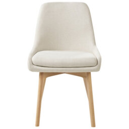 Beliani Set Of 2 Dining Chairs Melfort Fabric Off-White - thumbnail 5