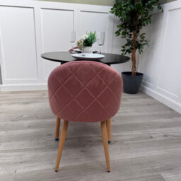 Life Interiors Lucia Dining Set With Round Table And Set Of 2 Lucia Velvet Dining Chairs - thumbnail 4