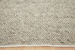 Handmade Luxurious Plain Wool Easy To Clean Textured Grey Wool Rug For Living Room & Bedroom-200Cm X 290Cm - thumbnail 3