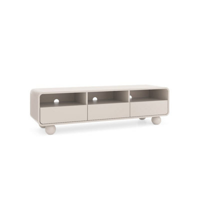 Arte Albion Tv Cabinet 160Cm - Cashmere Finish, Push-To-Open Drawers And Open Media Storage - image 1