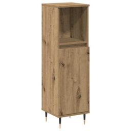 Berkfield Industrial Bathroom Cabinet Artisan Oak 30X30X100 Cm Engineered Wood - thumbnail 1