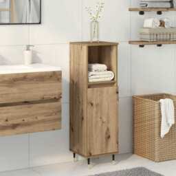 Berkfield Industrial Bathroom Cabinet Artisan Oak 30X30X100 Cm Engineered Wood - thumbnail 2