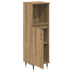 Berkfield Industrial Bathroom Cabinet Artisan Oak 30X30X100 Cm Engineered Wood - thumbnail 7