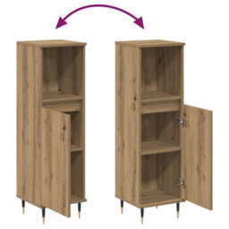 Berkfield Industrial Bathroom Cabinet Artisan Oak 30X30X100 Cm Engineered Wood - thumbnail 8