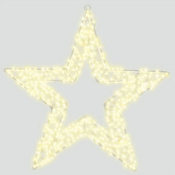 Pegdev - Pdl - Elegant Christmas Star Shaped Pre Lit Led Decoration With 1440 Warm White Leds 50Cm 5M Lead Timer - thumbnail 1