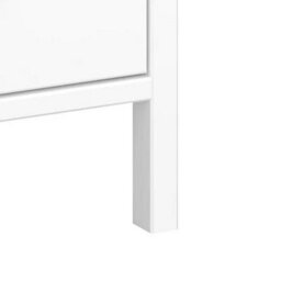 Satin White 3 Drawer Wide Chest Of Drawers (H)840mm (W)800mm (D)410mm - thumbnail 5