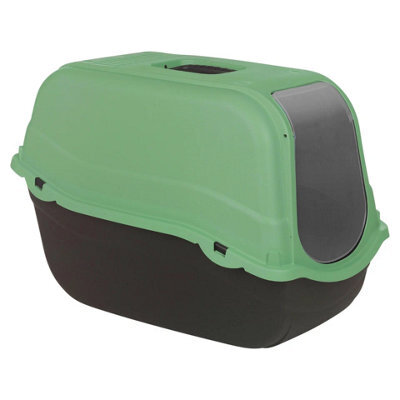 Urbn-Living Urbnliving Extra Large Enclosed Cat Litter Tray Filter Box Hooded Large Scoop Toilet Potty - Sage Green - image 1