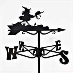 Oakley Mini Witch Weathervane - Steel - L38 X W38 X H43.5 Cm - Black - thumbnail 3
