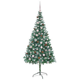 Vidaxl Artificial Christmas Tree With Stand Green 210 Cm Pvc And Steel - thumbnail 4