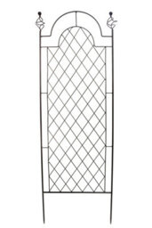 Ruddings Wood Scroll Garden Wall Trellis Climbing Plant Support Frame Black Set Of 2 (H)120Cm - thumbnail 2